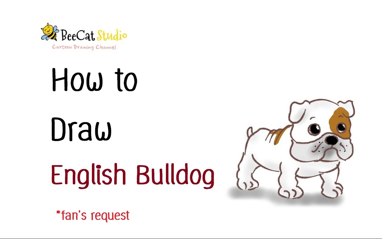 1280x800 How To Draw Cute English Bulldog - Bulldog Drawing Cute