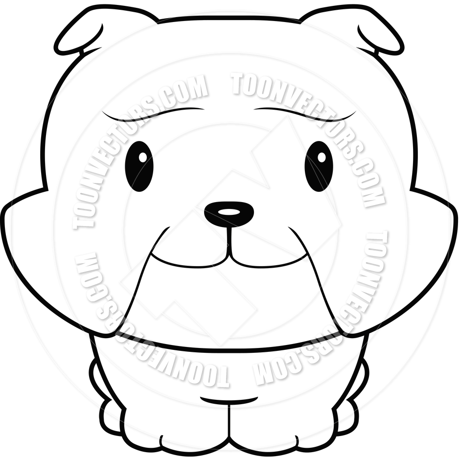 940x940 Cute Bulldog Drawing - Bulldog Drawing Cute