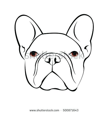 450x470 Puppy Drawing Bulldog Dog Animal French Vector Illustration Stock - Bulldog Drawing Easy