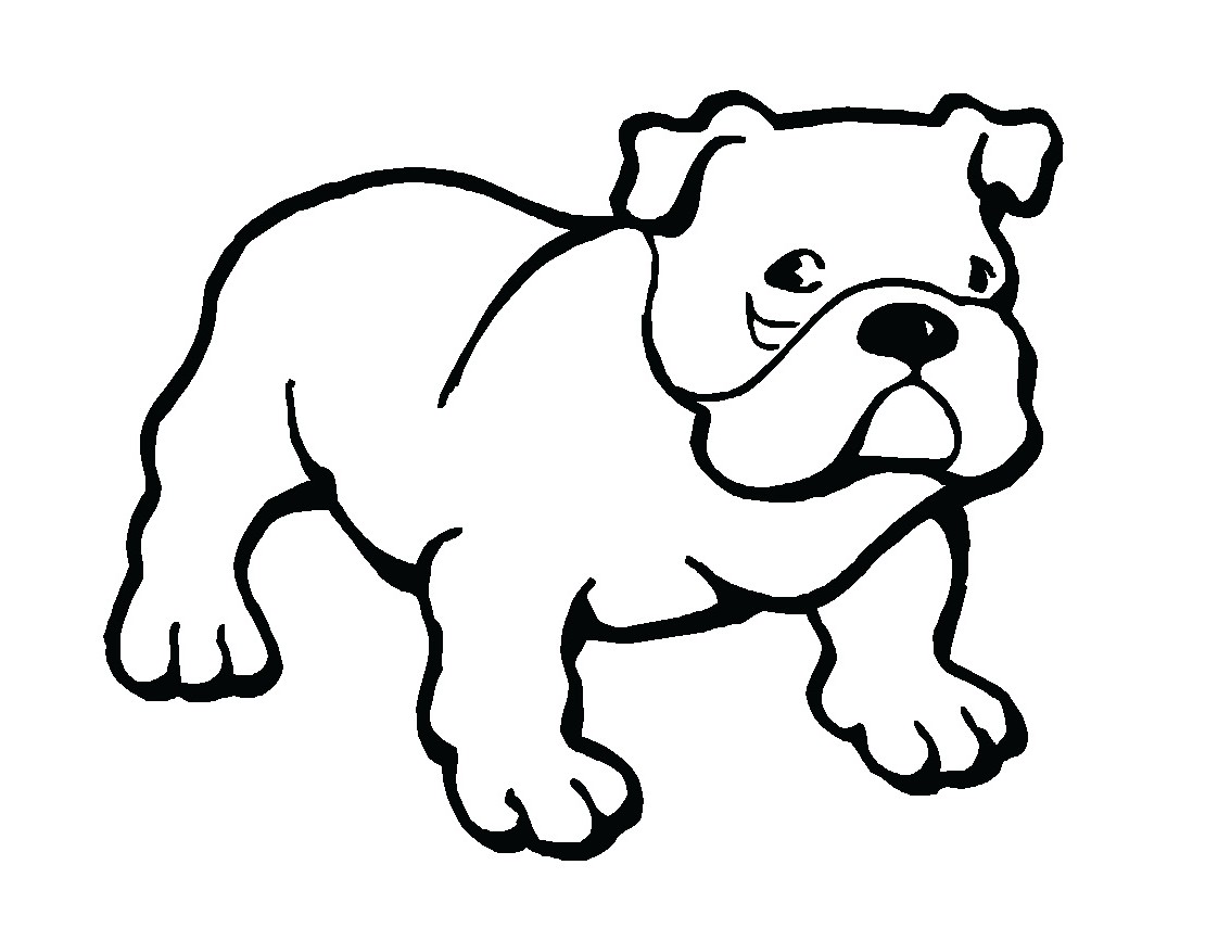 1122x867 Bulldog Coloring Pages - Bulldog Drawing Easy