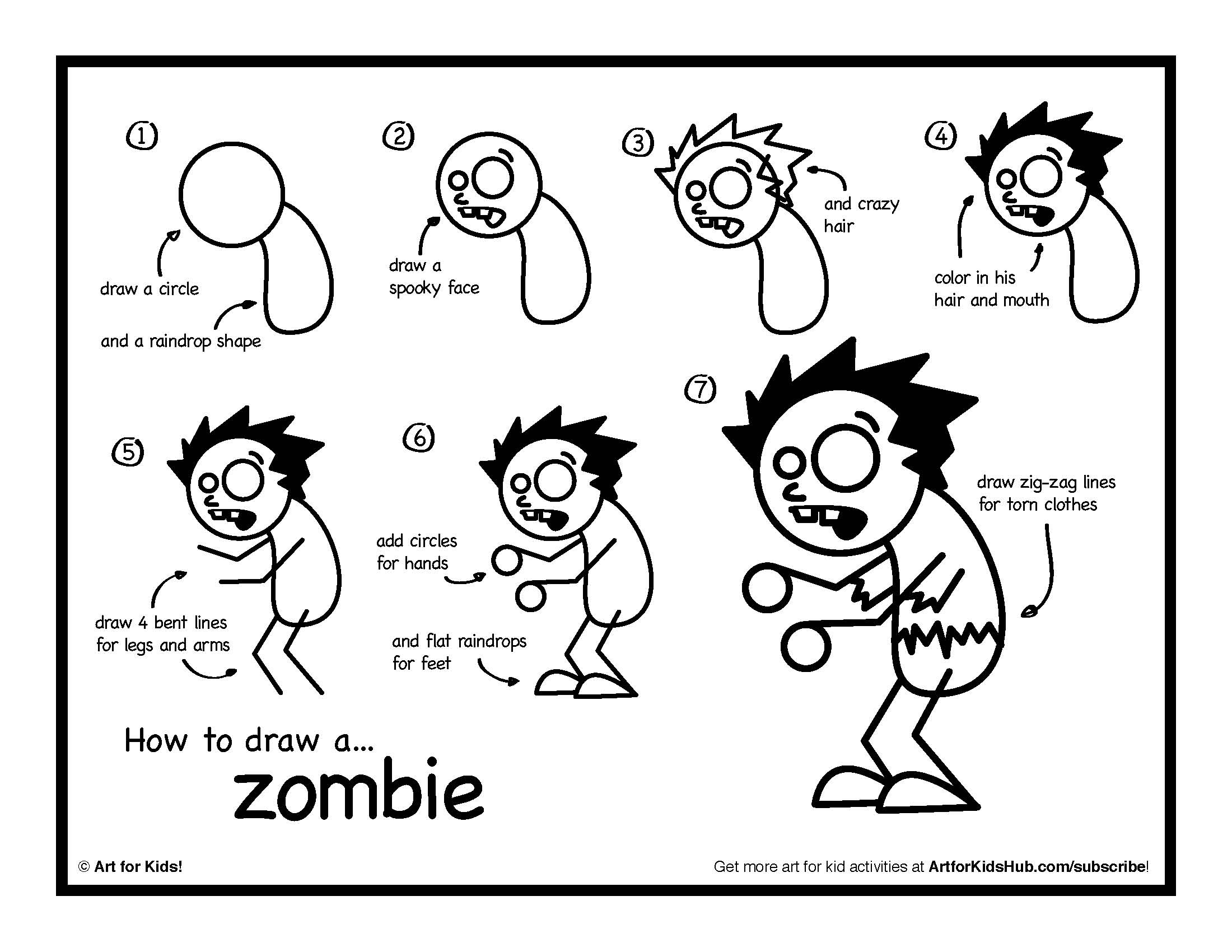 2200x1700 Zombie Drawing Step - Bulldog Drawing Step By Step