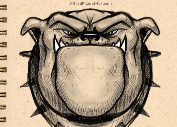 600x431 Animals Drawings Sketches - Bulldog Drawings Images