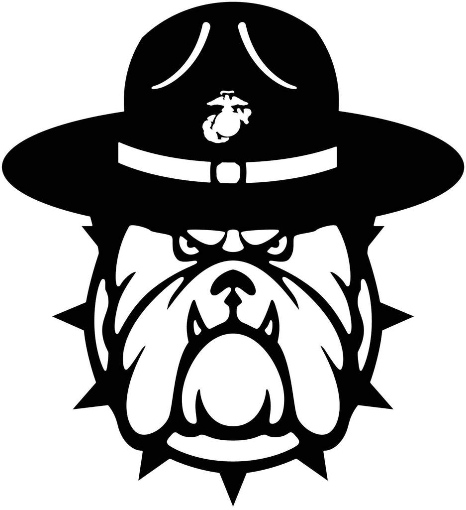 937x1024 bulldog marine officer face dxf cut ready for cnc machines - Bulldog Face Drawing