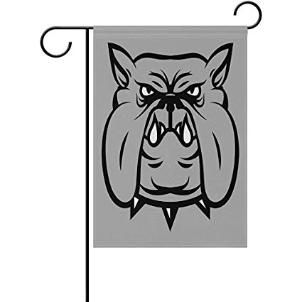425x425 Startoronto Bulldog Face Drawing Garden Flag Banner - Bulldog Face Drawing