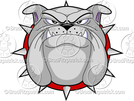 432x324 Bulldog Face Cartoon Mascot Logo - Bulldog Face Drawing