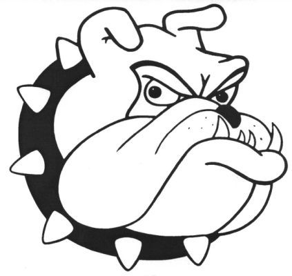 423x400 Bulldog Head Logo - Bulldog Head Drawing