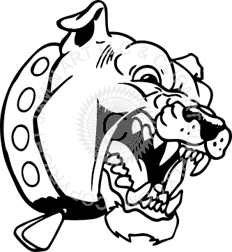 333x361 Scary Bulldog Head - Bulldog Head Drawing