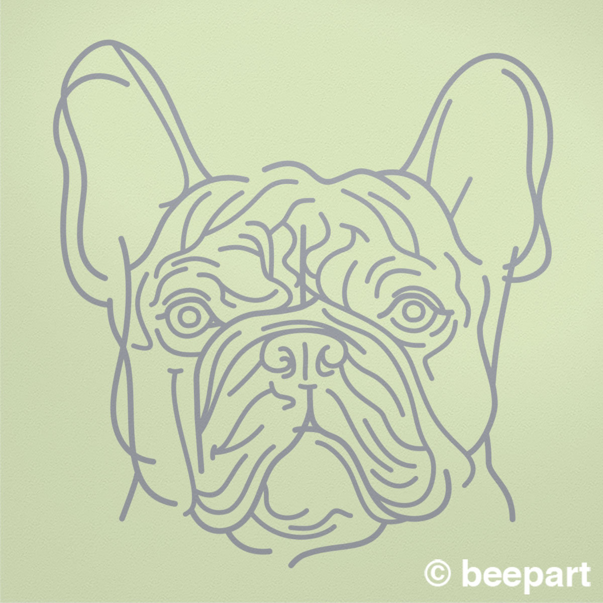 1200x1200 french bulldog wall decal, bulldog line drawing, frenchies decor - Bulldog Line Drawing