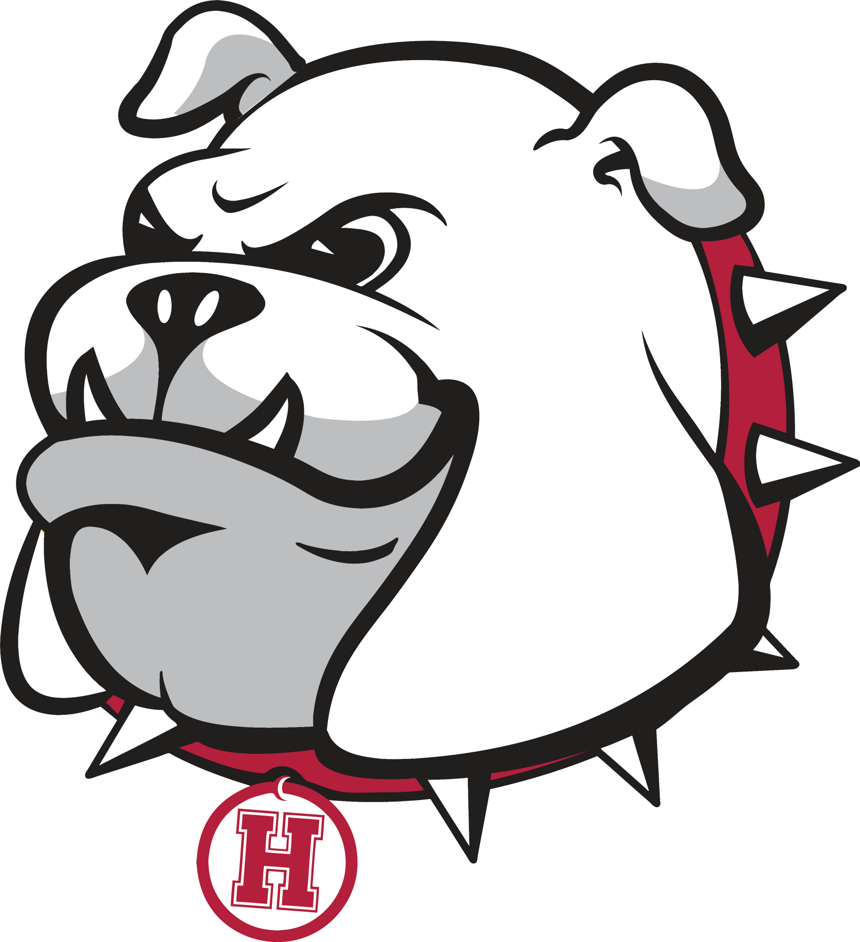 1673x1832 drawn bulldog college mascot - Bulldog Mascot Drawing