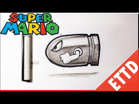 480x360 how to draw bullet bill from super mario bros - Bullet Bill Drawing