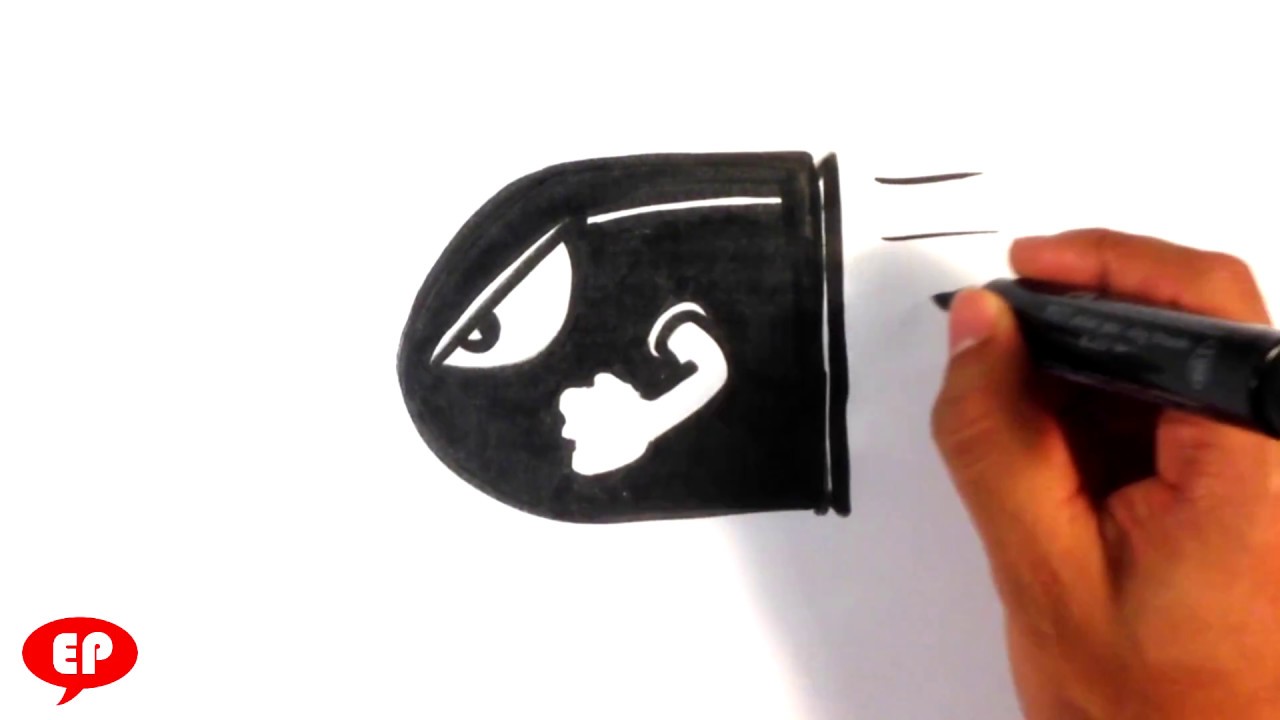 1280x720 how to draw bullet bill from super mario bros - Bullet Bill Drawing