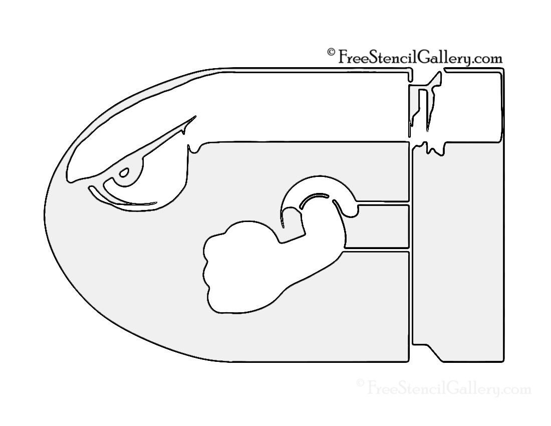 1100x850 mario brothers bullet bill stencil free stencil gallery - Bullet Bill Drawing