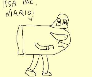 300x250 Mario - Bullet Bill Drawing