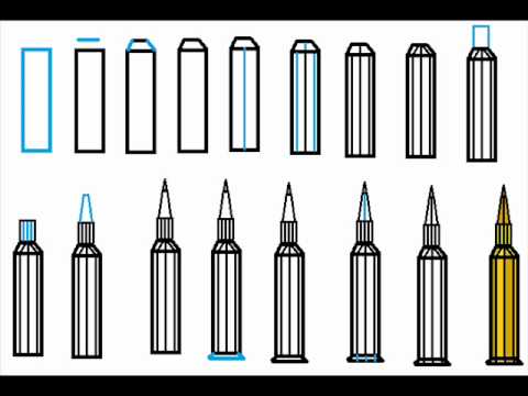 480x360 how to draw a bullet step - Bullet Drawing