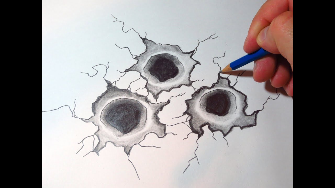 1280x720 how to draw bullet holes - Bullet Drawing