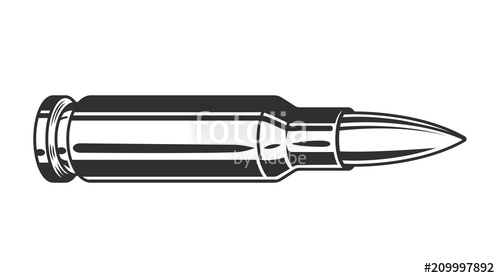 500x278 vintage monochrome gun bullet template stock image and royalty - Bullet Drawing