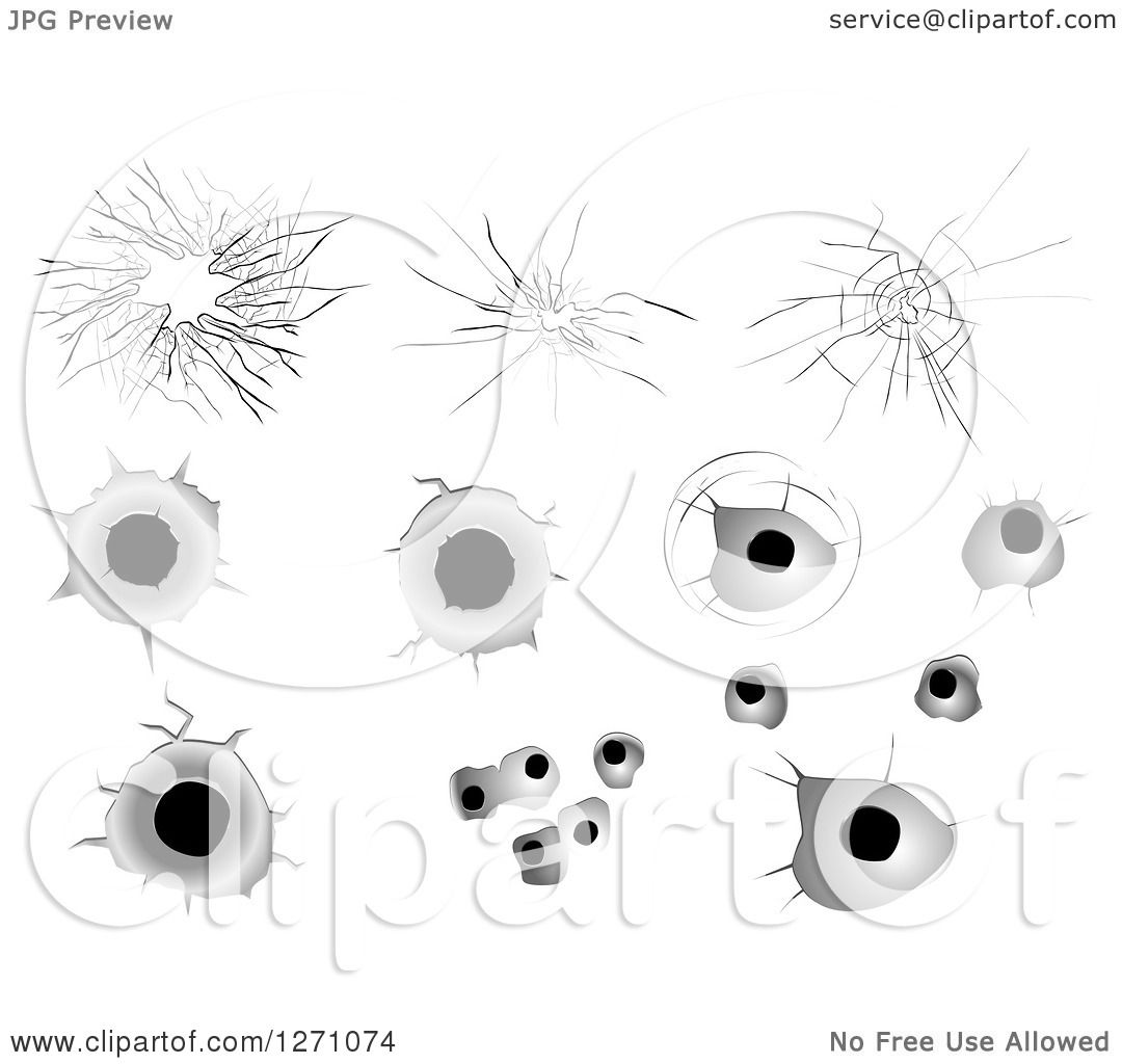 1080x1024 clipart of cracked glass and bullet hole designs - Bullet Hole Drawing