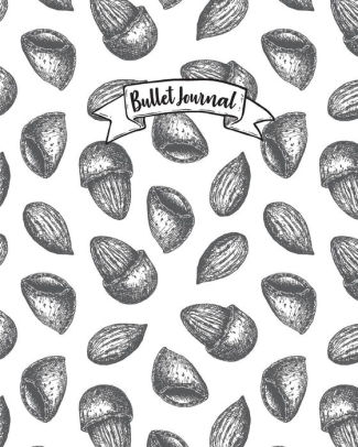 325x406 Bullet Journal Black And White Almond Drawing Pattern Cover - Bullet Shell Drawing