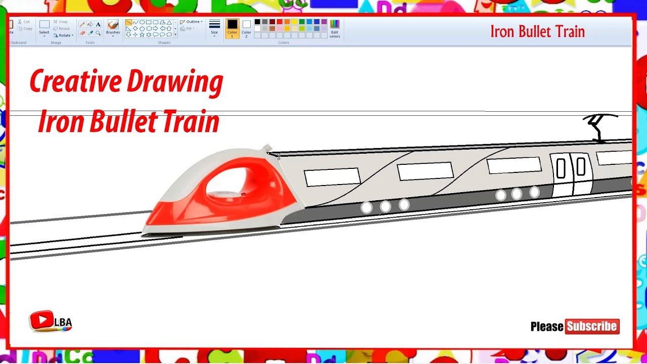 1280x720 Creative Drawing Iron Bullet Train Learnbyart - Bullet Train Drawing
