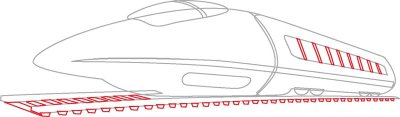 400x117 Draw Railroad Ties - Bullet Train Drawing
