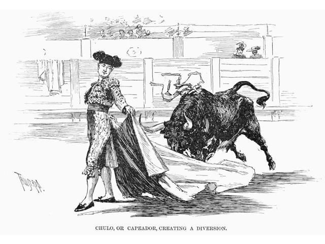 640x480 spain bullfighting nchulo or capeador creating a diversion - Bullfighting Drawing