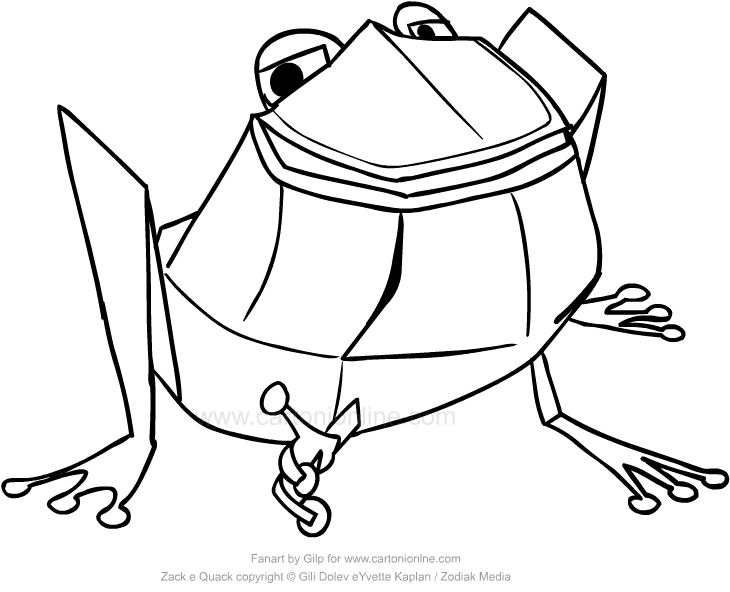 730x592 drawing belly up the bullfrog of zack quack coloring page - Bullfrog Drawing