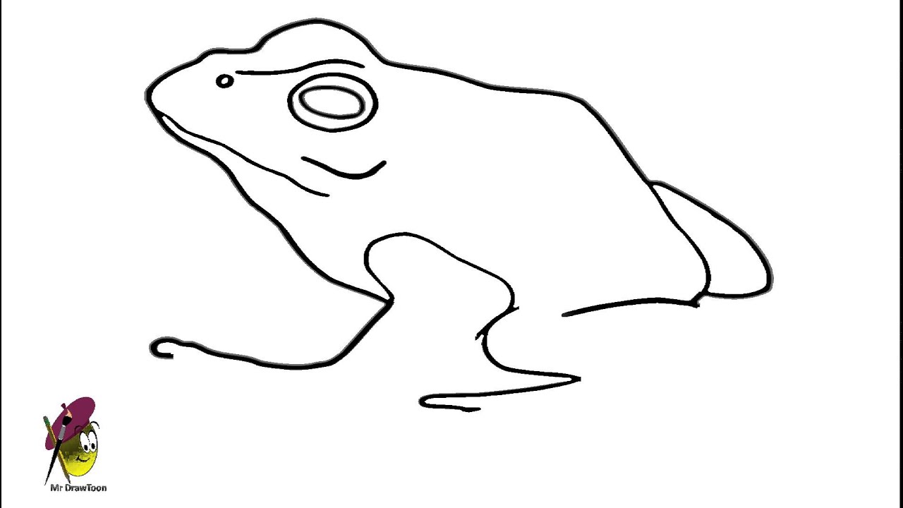 1280x720 How To Draw Frog From America - Bullfrog Drawing