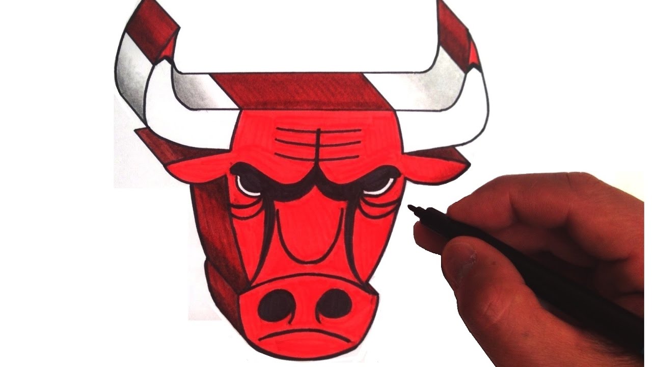 1280x720 how to draw the chicago bulls logo - Bulls Logo Drawing