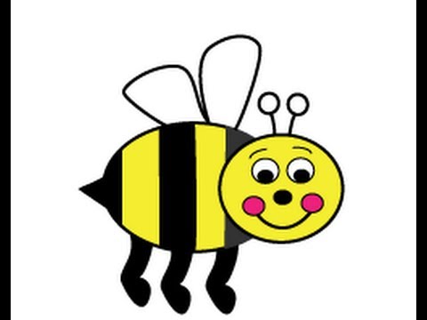 480x360 webby wanda how to draw a cartoon honey or bumble bee easy step - Bumble Bee Drawing