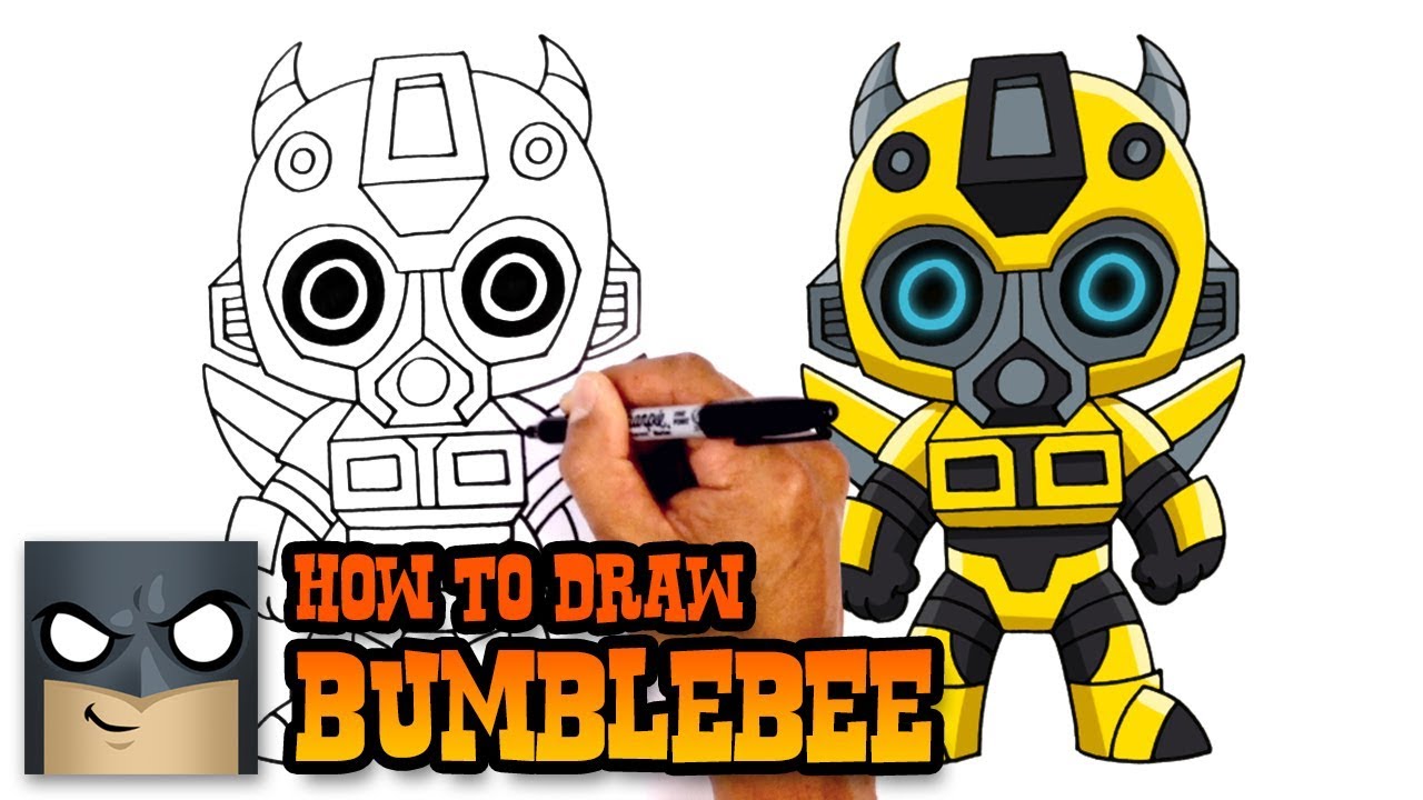 1280x720 How To Draw Bumblebee Transformers - Bumble Bee Drawing Cartoon. 