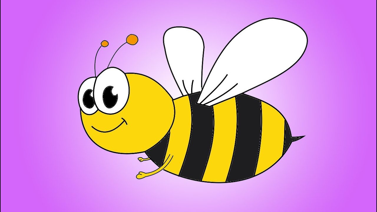 1280x720 How To Draw A Cartoon Bee Step - Bumble Bee Drawing Cartoon