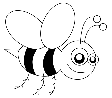 450x396 Draw A Bumble Bee Yago Coloring - Bumblebee Drawing