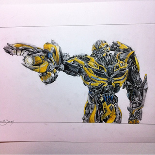 320x320 My Bumblebee Drawing! This Is The Longest I Have Ever Spent - Bumblebee Drawing Transformers