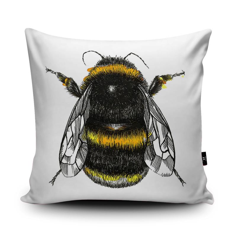794x794 Bumblebee Drawing Vegan Cushion - Bumblebee Insect Drawing
