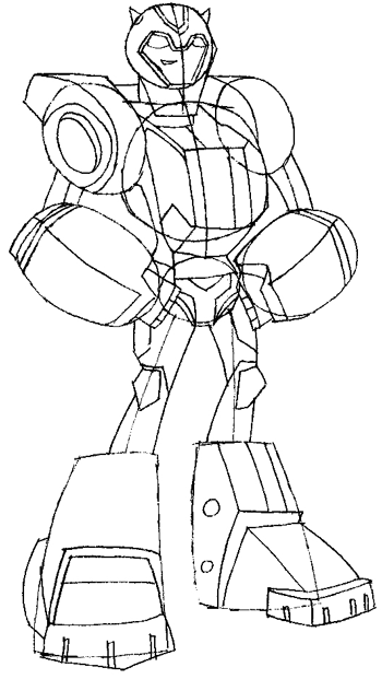 350x621 How To Draw Bumblebee From Transformers With Step - Bumblebee Transformer Drawing
