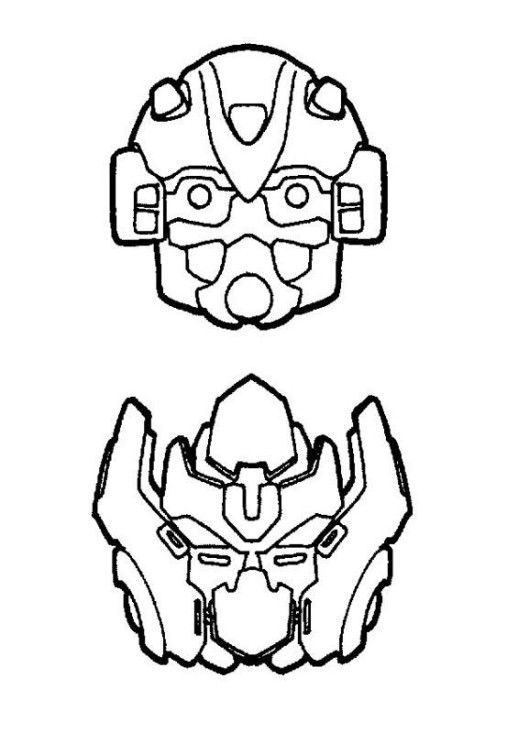 518x733 Bumble Bee Face Transformer Template - Bumblebee Transformer Drawing