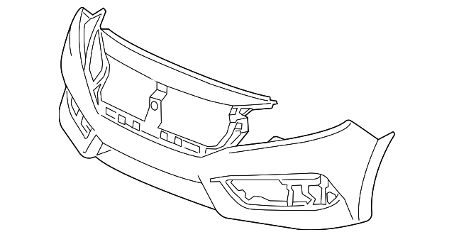 640x334 face, front bumper - Bumper Drawing
