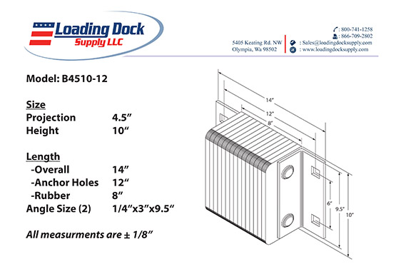 576x384 loading dock equipment - Bumper Drawing