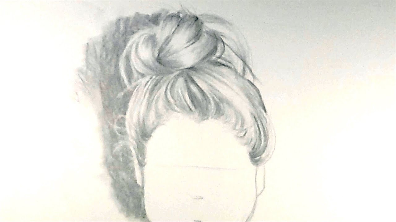 1280x720 how to draw hair in a bun - Bun Drawing