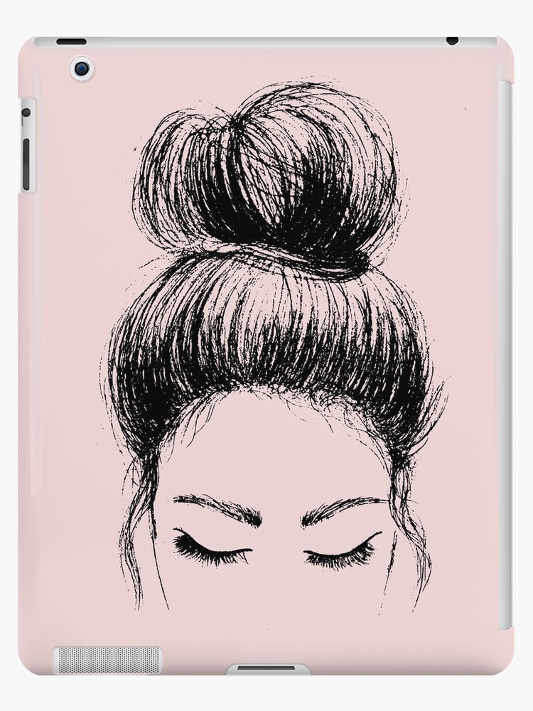 750x1000 messy bun ipad cases skins - Bun Drawing