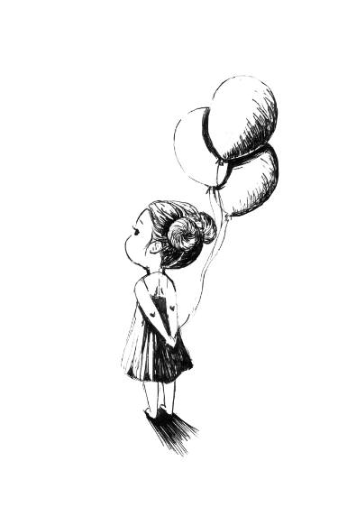 375x562 Balloons Drawing - Bunch Of Balloons Drawing
