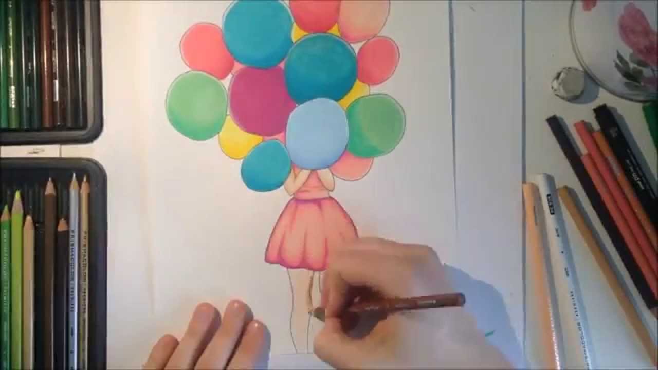 1280x720 Speed Drawing - Bunch Of Balloons Drawing