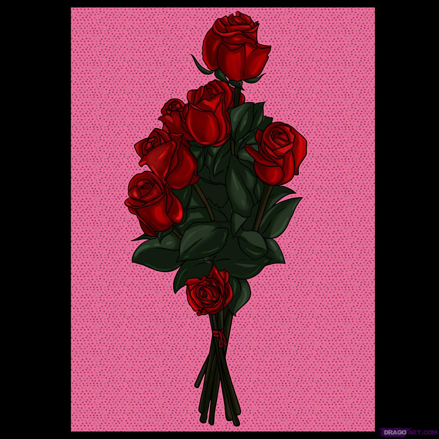 Bunch Of Roses Drawing at Explore collection of
