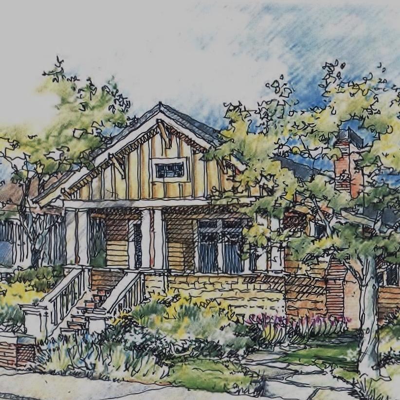 822x822 bungalow drawing - Bungalow Drawing