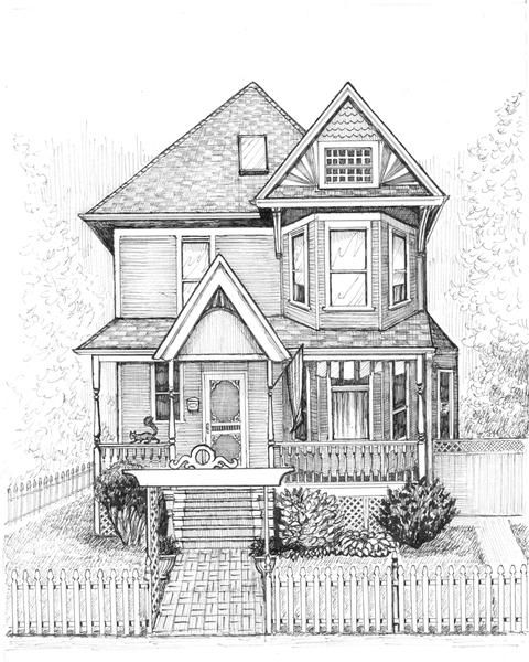 480x600 renderingsdrawings of bungalows, two flats, six flats, chicago - Bungalow Drawing