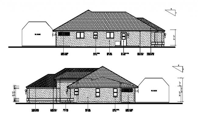 Bungalow Elevation Drawing at PaintingValley.com | Explore collection ...