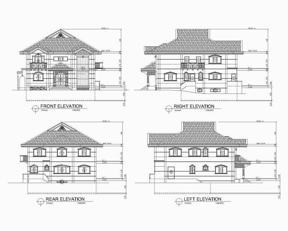 Bungalow Elevation  Drawing  at PaintingValley com Explore 
