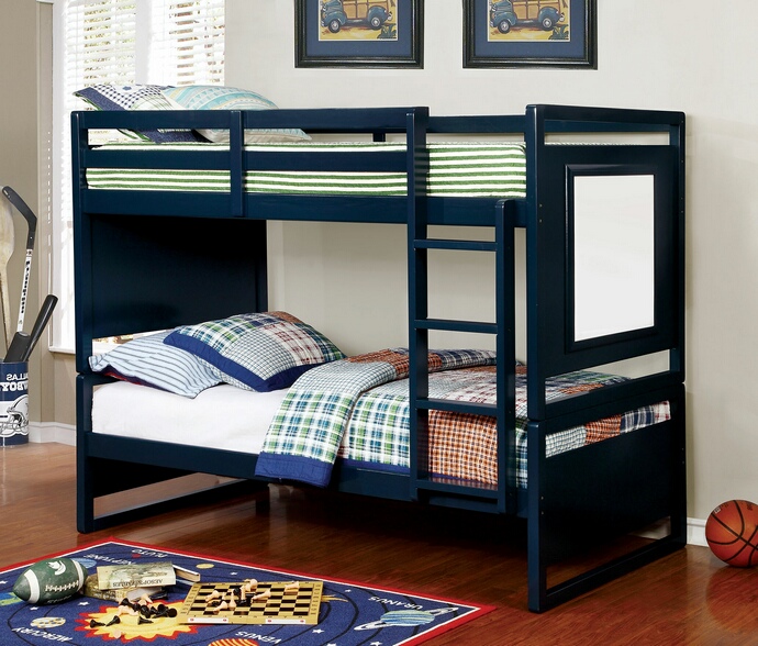 690x588 cm glendale collection blue finish wood twin over twin - Bunk Bed Drawing