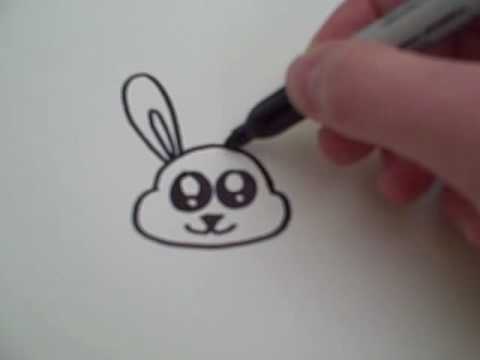 480x360 How To Draw A Cartoon Bunny - Bunny Cartoon Drawing