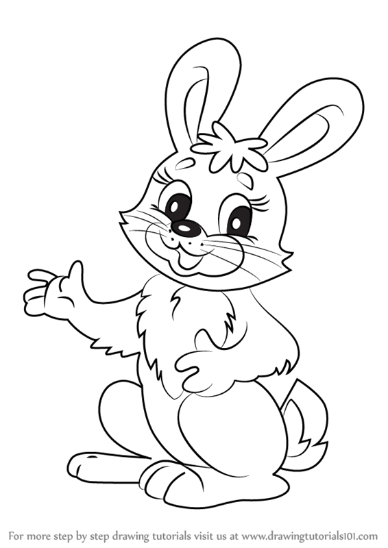566x800 Learn How To Draw Cartoon Bunny Rabbit - Bunny Cartoon Drawing